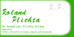 roland plichta business card